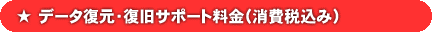 データ復元・復旧サポート料金